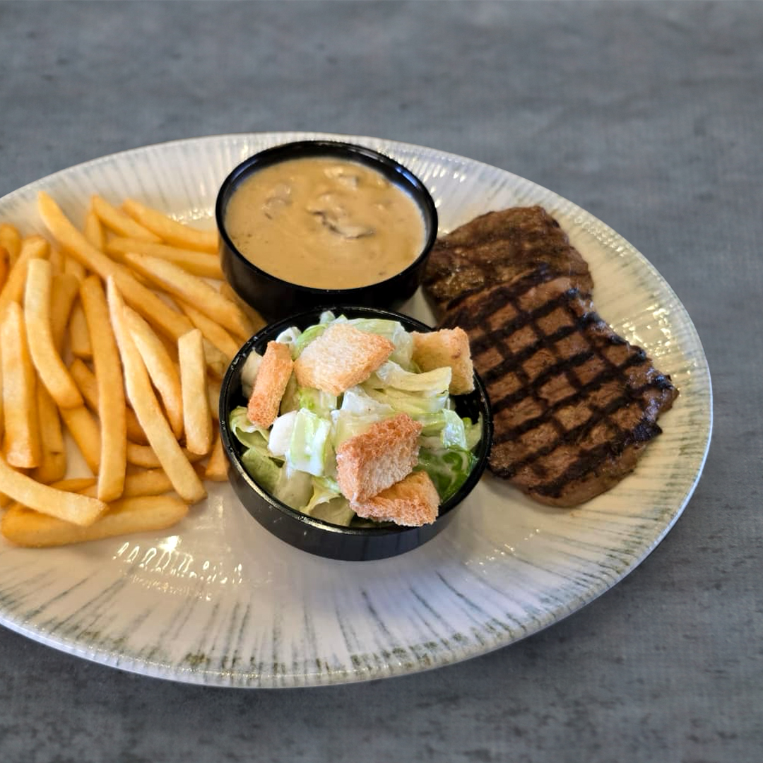 Fillet Steak with mushroom sauce